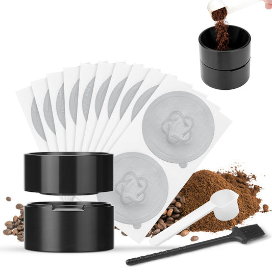 Reusable Vertuo Capsule Refill Kit for with 50 Pcs Foil Lids