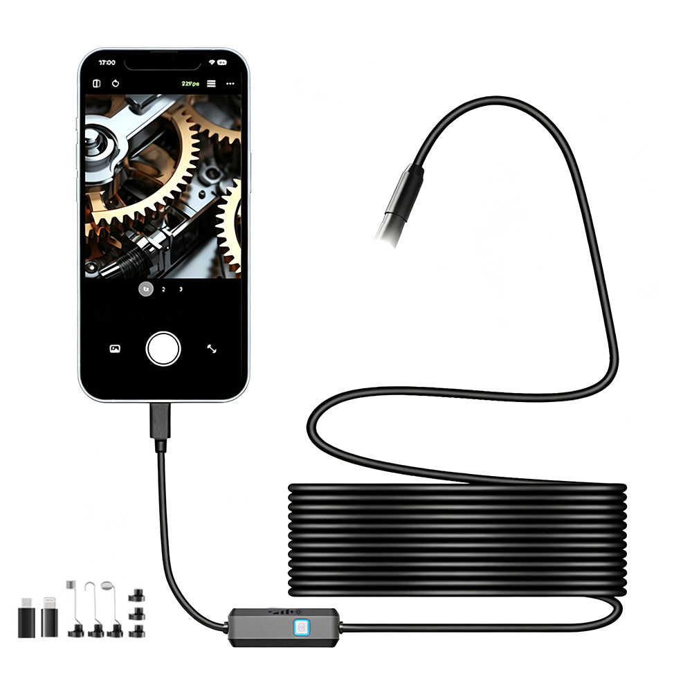8mm 640x480 USB Type C Inspection Camera with 8 LED Lights