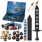 24-Piece Dice Advent Calendar Set Christmas Countdown with Polyhedral Dice