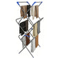 Triple Folding Clothes Drying Rack Space-Saving Portable Laundry Stand for Indoor Outdoor