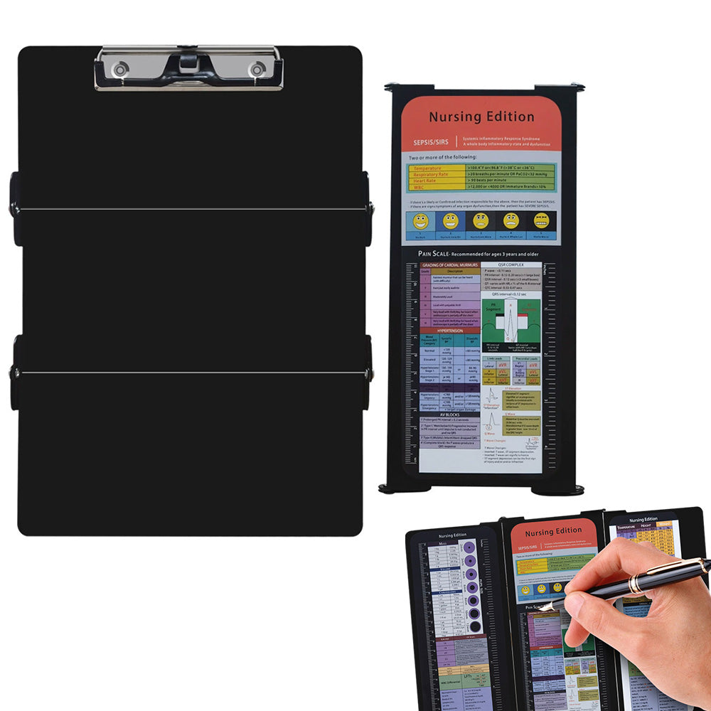 Aluminum Folding Clipboard - Portable Writing Board with Pen Holder