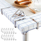 12Pcs Elastic 403 Stainless Steel Tablecloth Clips