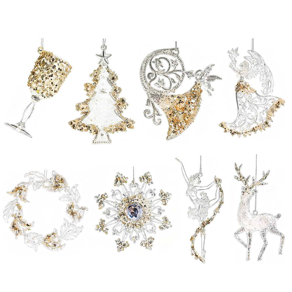 Christmas Acrylic Snowflake Hanging Ornament XMAS Tree Decoration Pendant