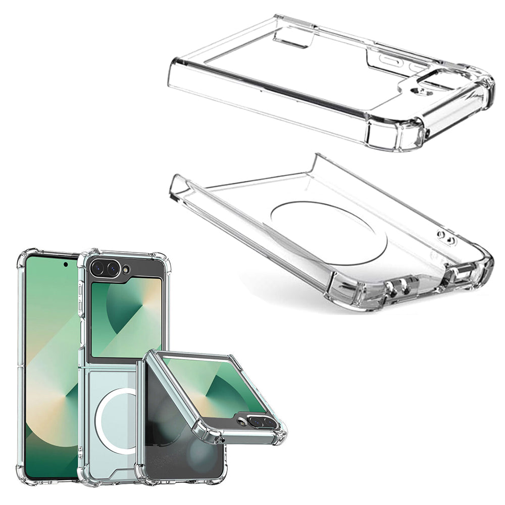 Shockproof Clear Cover for Samsung Galaxy Z Flip5/Flip6 5G Phone Case