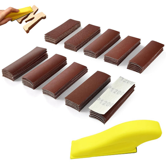 100 Pcs Micro Sander Detail and Mini Sander Block Hand Sander Tool for Crafts