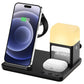 6-in-1 Wireless Charger with Alarm Clock and Night Light for Smartphone/Watch/Earbuds