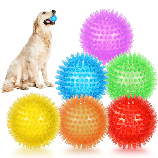 6Pcs Squeaky Dog Toy Balls Floating Dogs Pool Balls Interactive Fetch Toys for Puppy