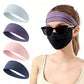 4 Pack Fitness Sweat Headbands Wide Elastic Sports Headbands for Workout Yoga