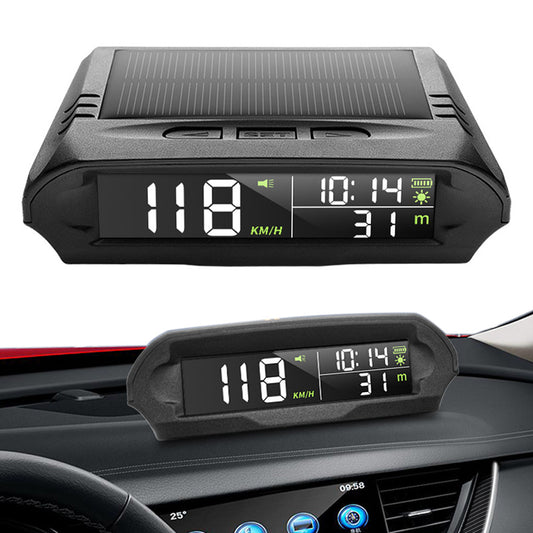 Wireless Car HUD HEAD-UP DISPLAY Solar Panel Digital Speedometer