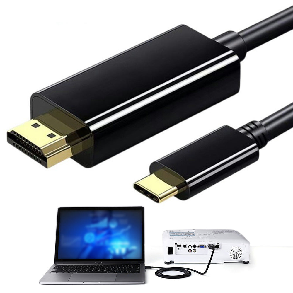 Type-C to HDMI Cable 4K 60Hz USB-C to HDMI Adapter for Phone Laptop to TV Monitor
