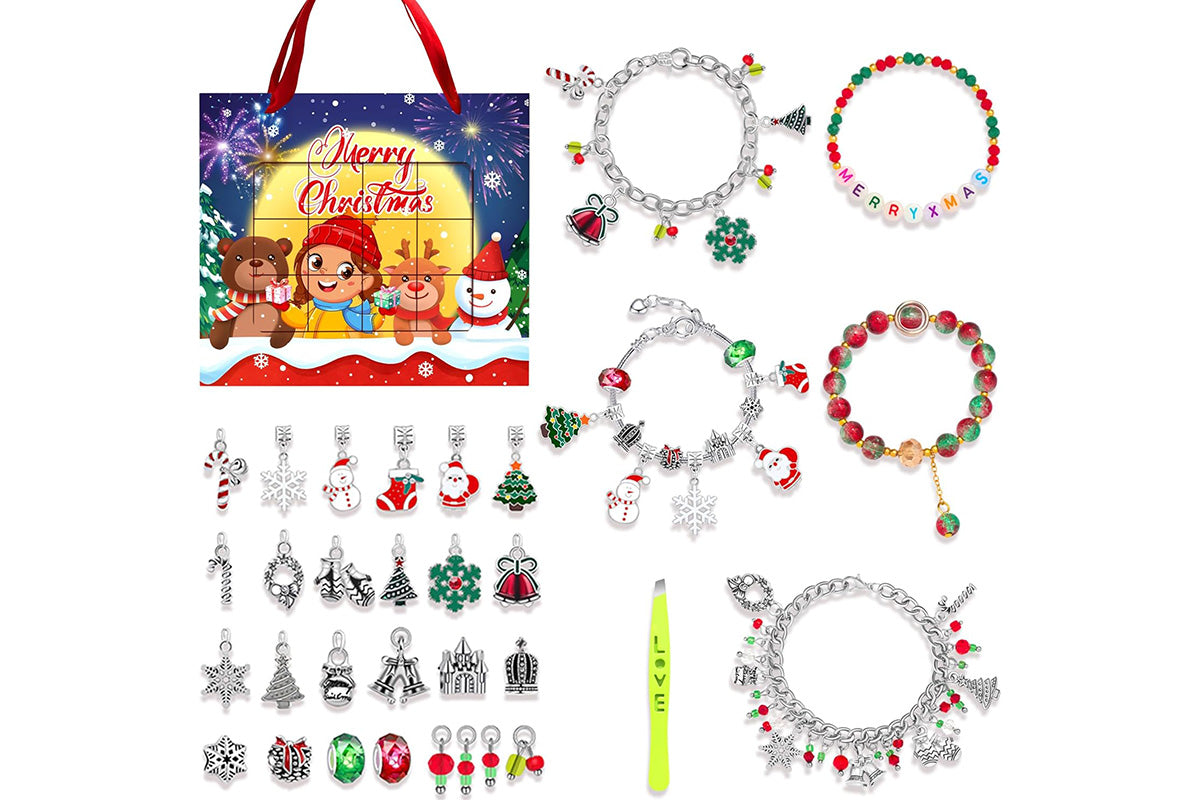 2025 Christmas Advent Calendar Bracelet Blind Box Kit DIY Charm Bracelets Gift