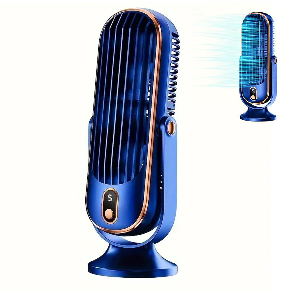 Wireless Cooling Table Fan Portable Tower Fan With 5 Speeds And 720 Degrees Oscillation