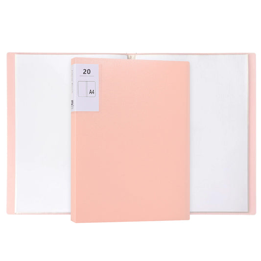 2 Pack A4 Sheet Protector Binder 40 Page Clear Folder for Certificates Posters