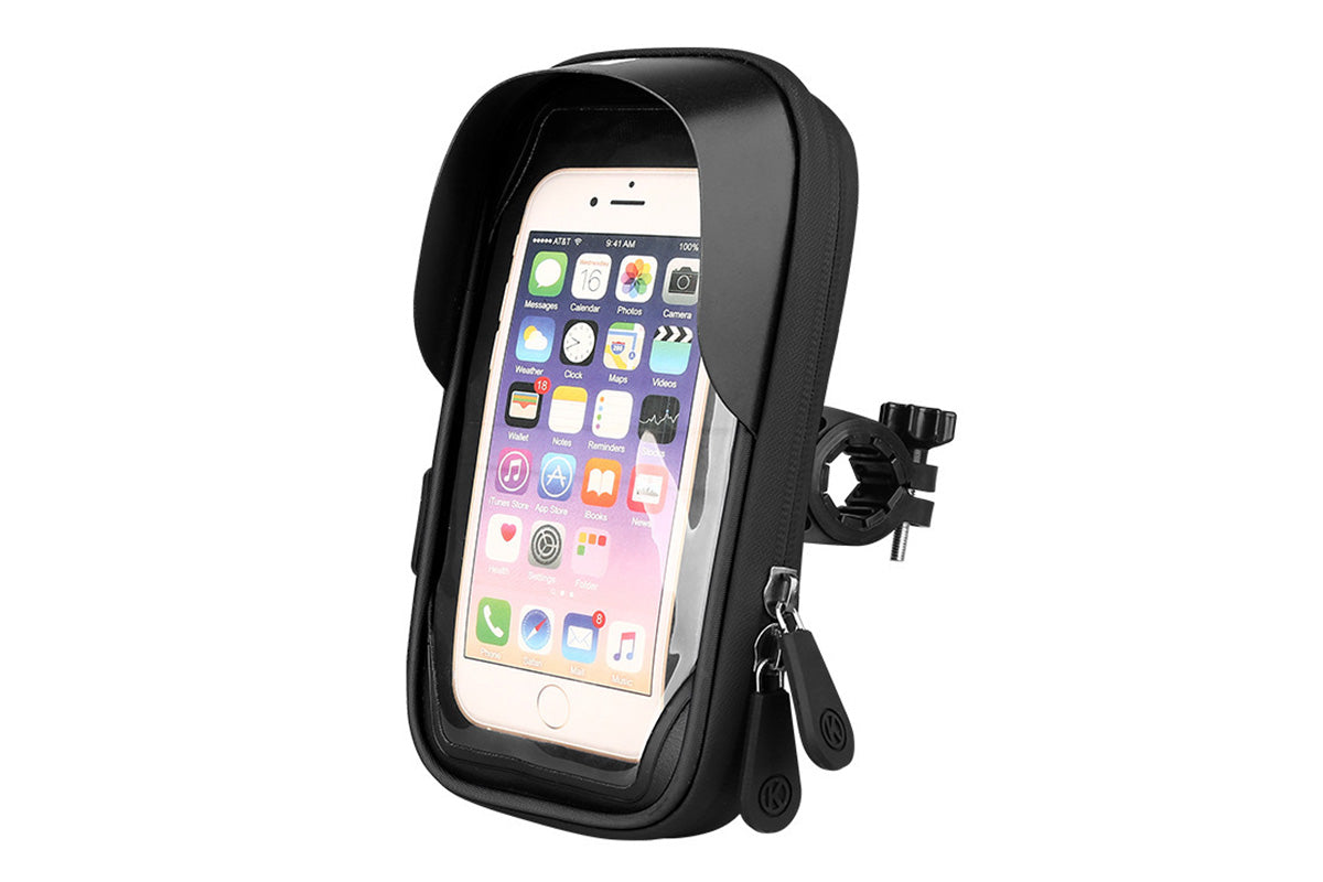 2pcs Waterproof Touch Screen Bike Phone Holder Fully Enclosed Handlebar Phone Mount
