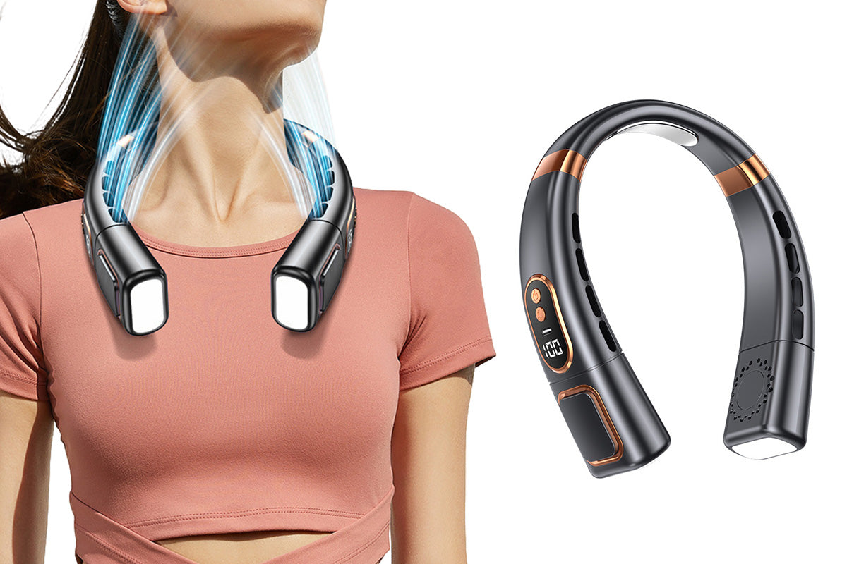 Neck Air Conditioner Wearable Personal Fan Neck Fan With Cooling Plate