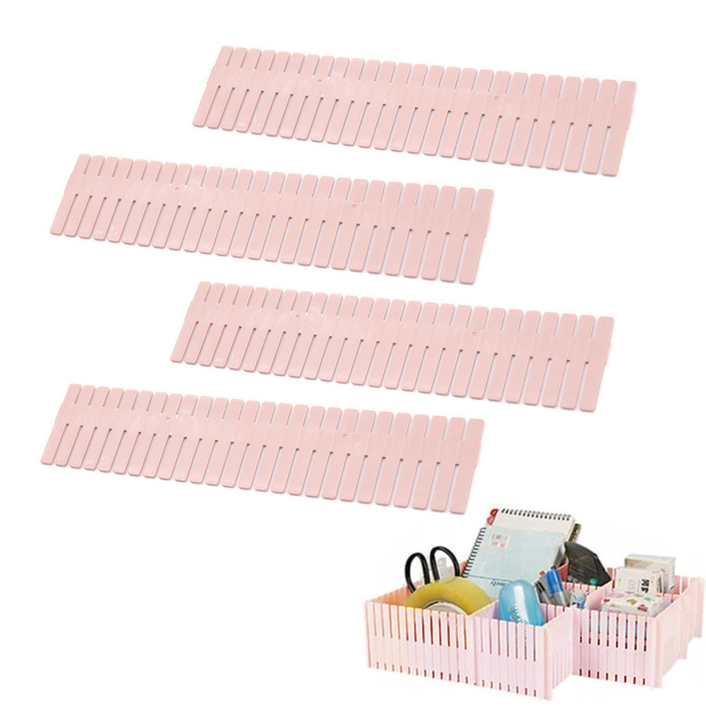 24Pcs Adjustable Drawer Divider DIY Storage Organiser for Cabinets