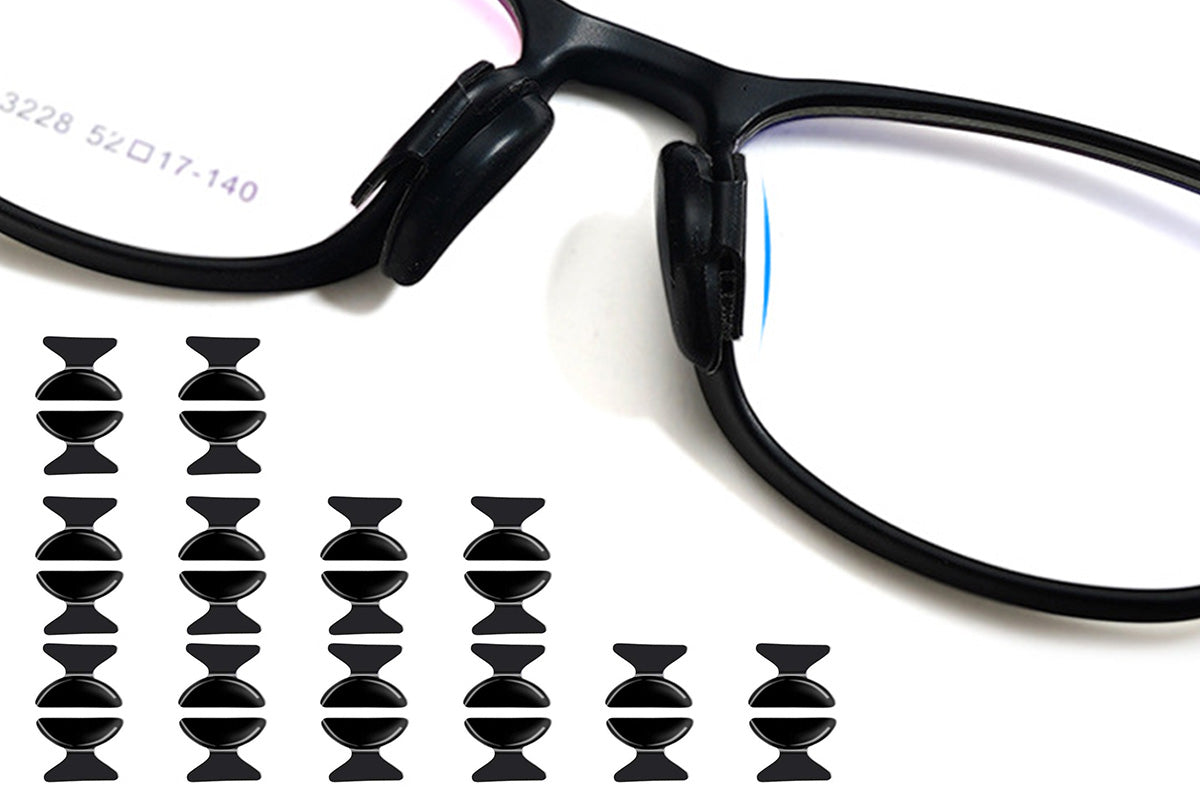 12 Pairs Eyeglass Nose Pads Stick On 1.8mm Anti Slip Adhesive Eyewear Nose Pads Cushions