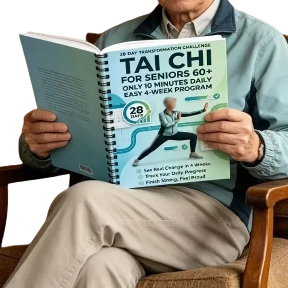 28-Day Tai Chi Spiral Planner Practice Log for Seniors and Beginners