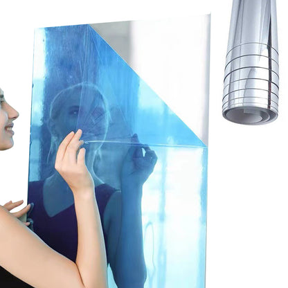 2m Large Mirror Wall Sticker Self Adhesive Bathroom DIY Home Decor Stick On