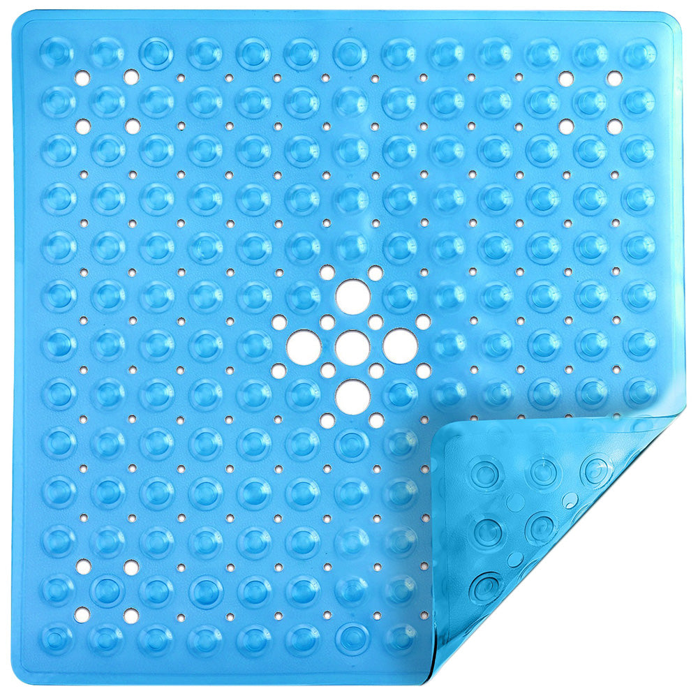 Large Non Slip Shower Mat with Drain Holes Square Shower Mat