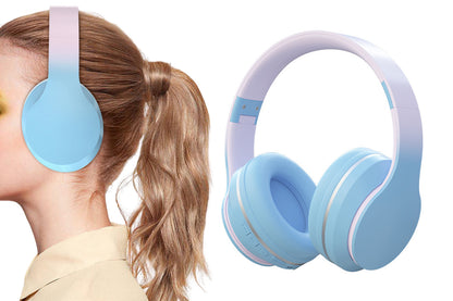 Foldable Wireless Headphones Over Ear Bluetooth Headset with Mic