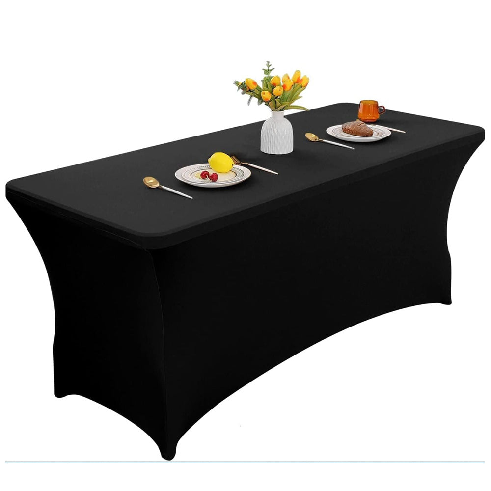 Spandex Fitted Tablecloth Rectangular Stretch Table Cover for Wedding Party