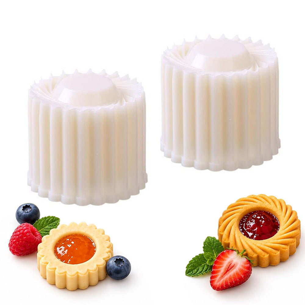 2-in-1 Double-Sided Sunflower Cookie Stamp Pastry Mold for Baking Biscuits