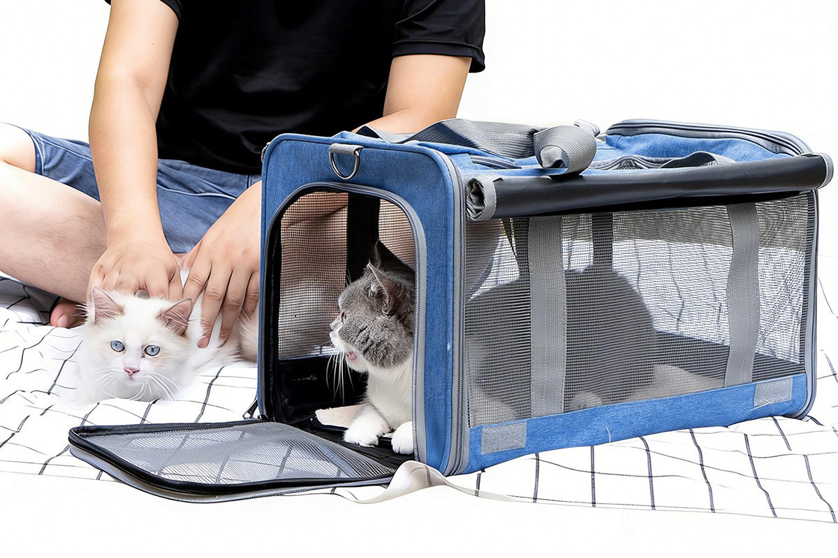 Pet Carrier for Large Cats Washable Dog Carrier Privacy Protection for Travel
