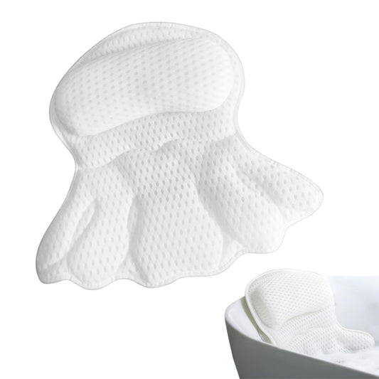 Bath Neck and Head Rest Pillow with Suction Cups
