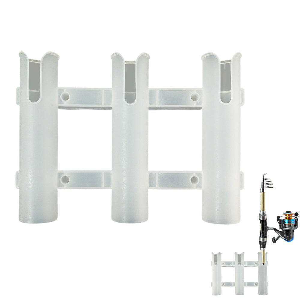 3 Tube Fishing Rod Holder Bracket Mounted Fishing Rack For Boats Garage Cooler