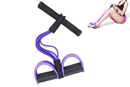 6 Tube Foot Pedal Resistance Band Body Stretch Pull Rope Fitness Exercise Rope