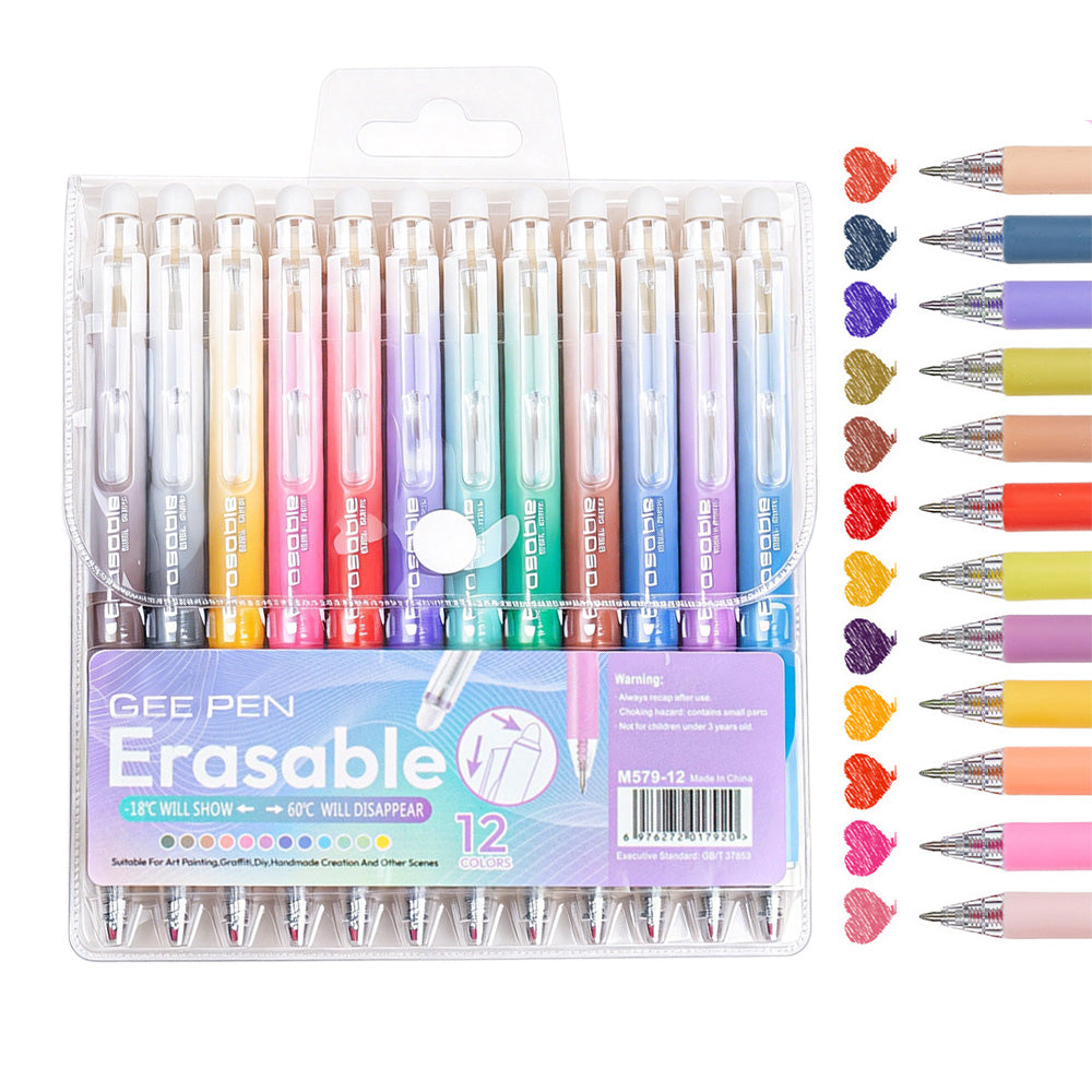 Colorful Click-Erasable Gel Pen Set for Students School and Office