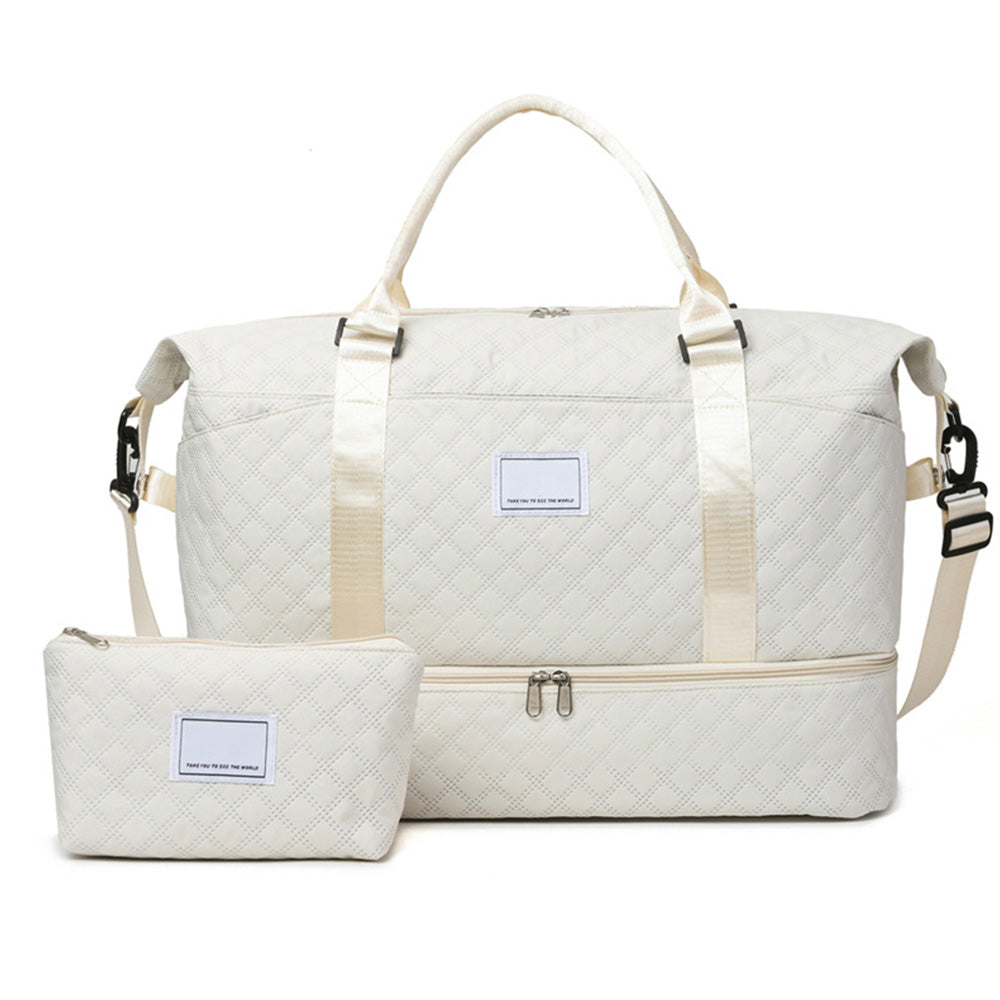 2Pcs Travel Duffle Bag Weekender Bags for Women with Shoe Compartment Hospital Bags