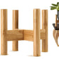 Adjustable Bamboo Plant Stand Holder Indoor for Stable Plant Display