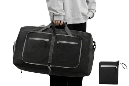 Large Foldable Travel Duffel Bag Carry On Shoulder Duffle Bag With Shoe Compartment