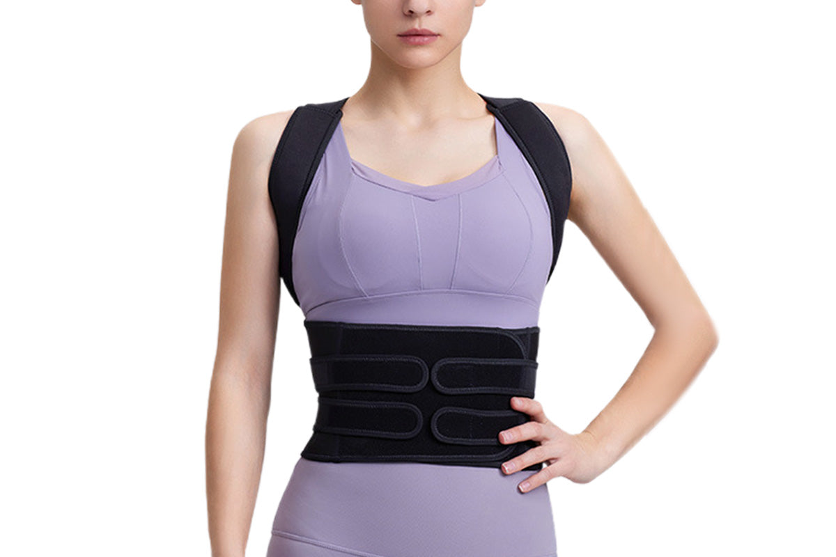 Posture Corrector Back Brace Adjustable Straightener for Improving Back Posture-Black