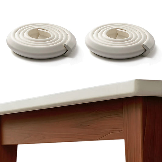 2 Pack 2m Self Adhesive L Shaped NBR Foam Table Edge Guards