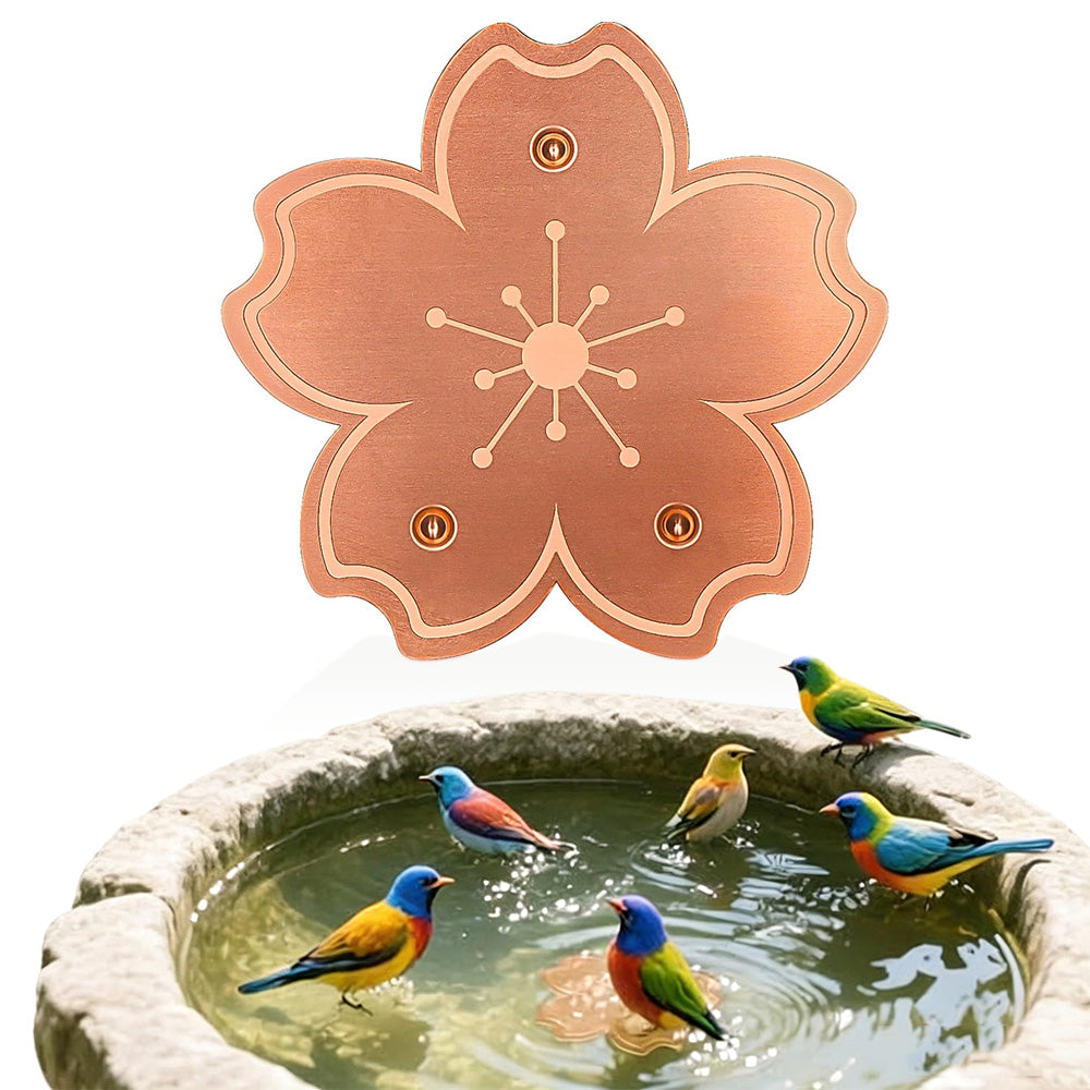 Copper Bird Bath Cleaning Disc for Outdoor Garden Use