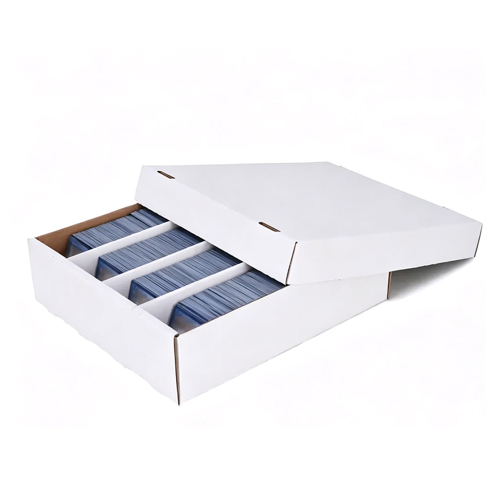 Extra Large Card Storage Box for Over 4000 Cards with Lid Compartments