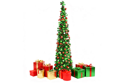5FT Foldable Christmas Tree Pop Up Design with Stand