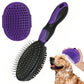 2 Pack Pet Grooming Brush Set Deshedding Double Sided Comb Massage Brush for Cats Dogs Horses