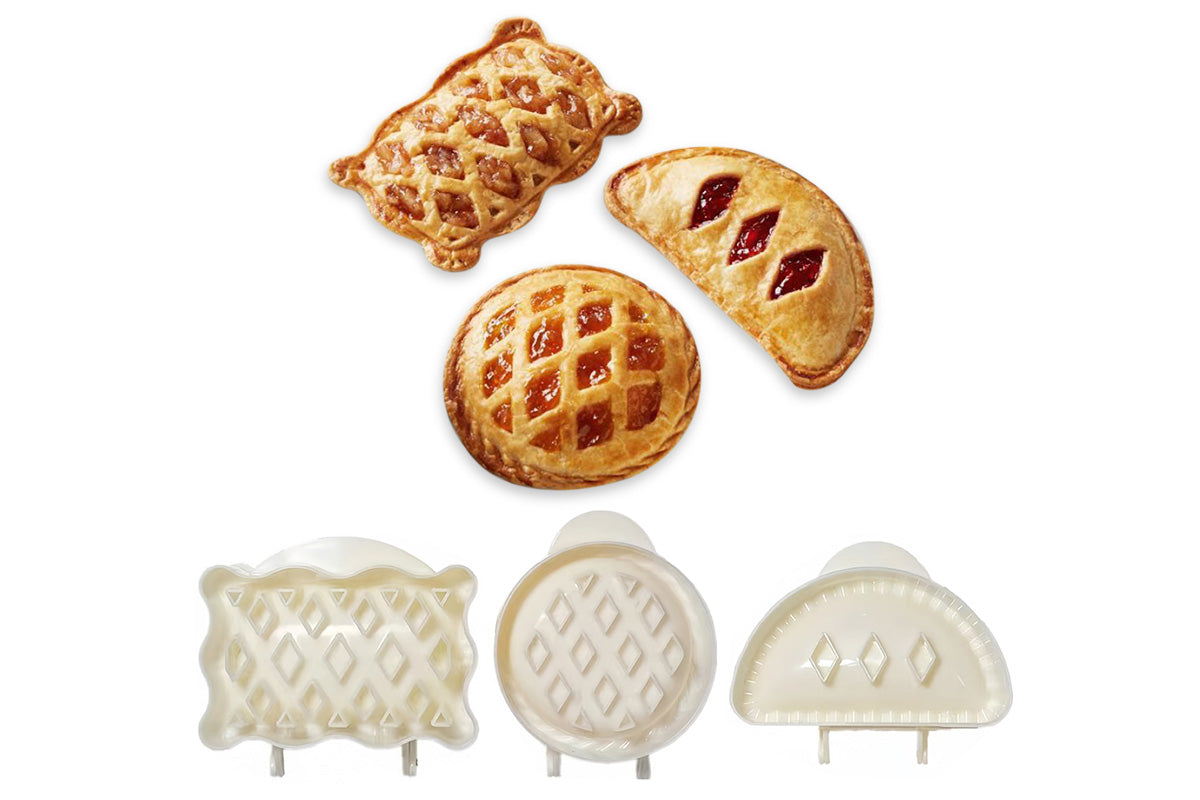 3Pcs Mini Pie Molds Dough Presser for Handmade Cookies and Pies