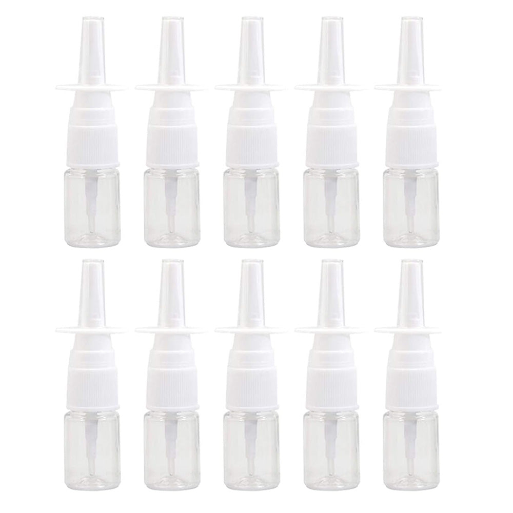 10Pcs 5 ml White PET Refillable Fine Mist Spray Pump Bottles