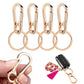 4 Pcs Metal Keychain Key Ring Clip Holder for Home Car Keys and Bags