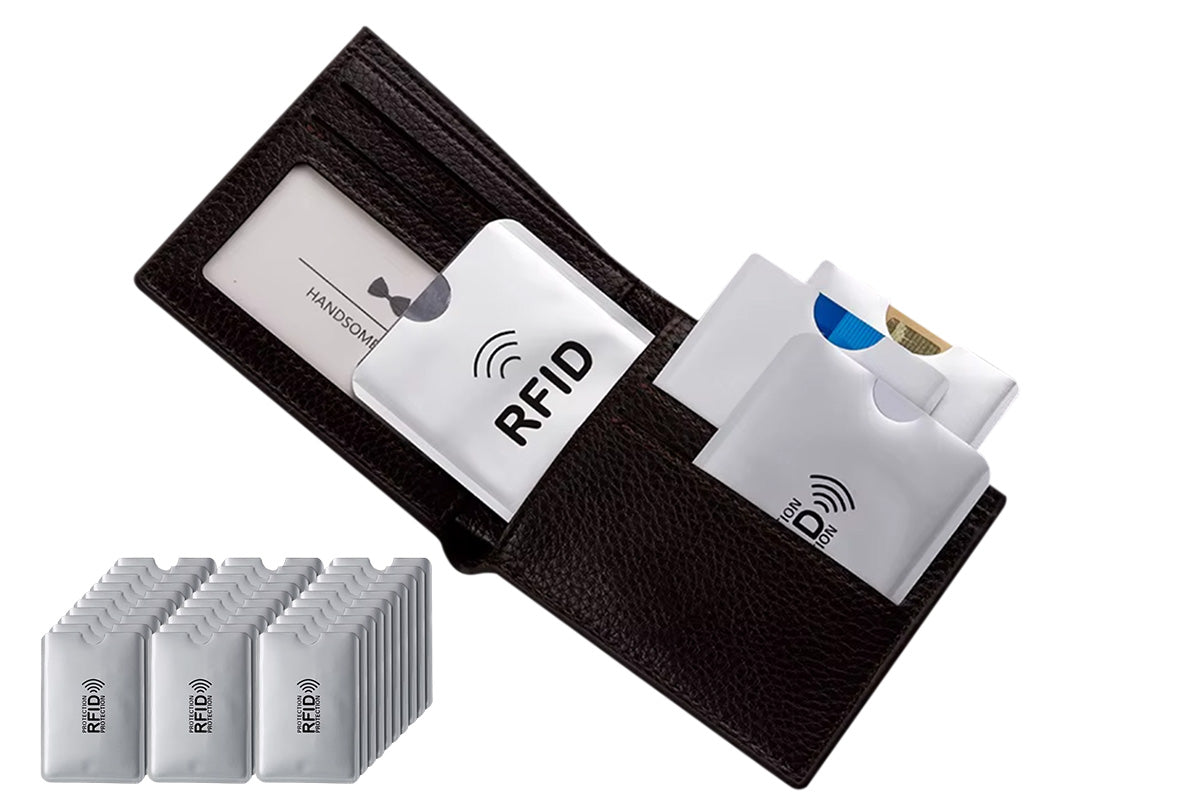 30 PCS Slim RFID Blocking Card Sleeves Credit ID Protector Wallet Shield