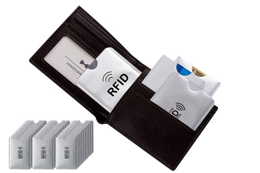 30 PCS Slim RFID Blocking Card Sleeves Credit ID Protector Wallet Shield