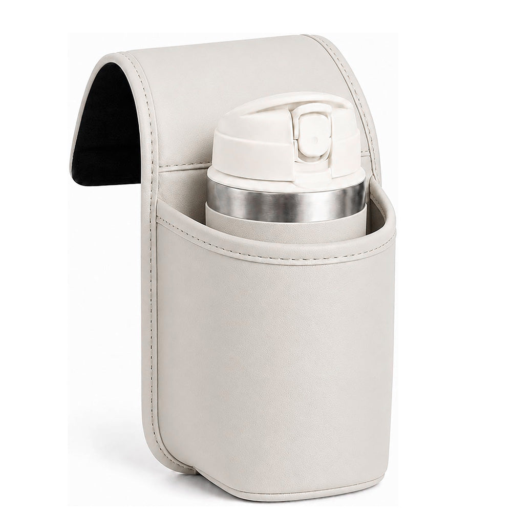 Self Adhesive PU Leather Vehicle Door Cup Holder for Bottle Cup