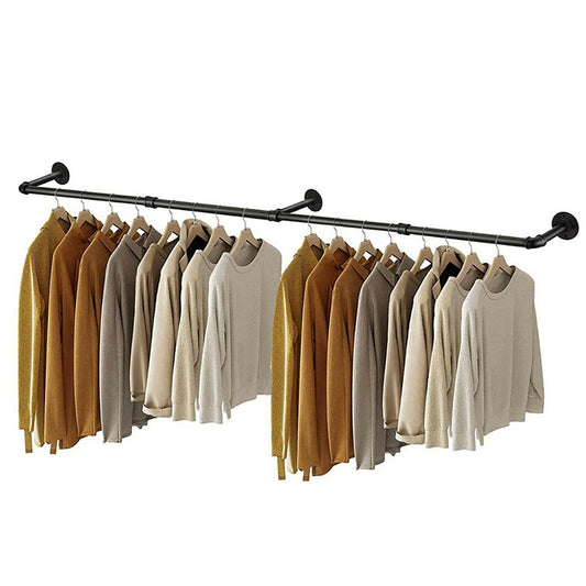 183cm Heavy Duty Galvanized Carbon Steel Wall Mounted Clothes Rack