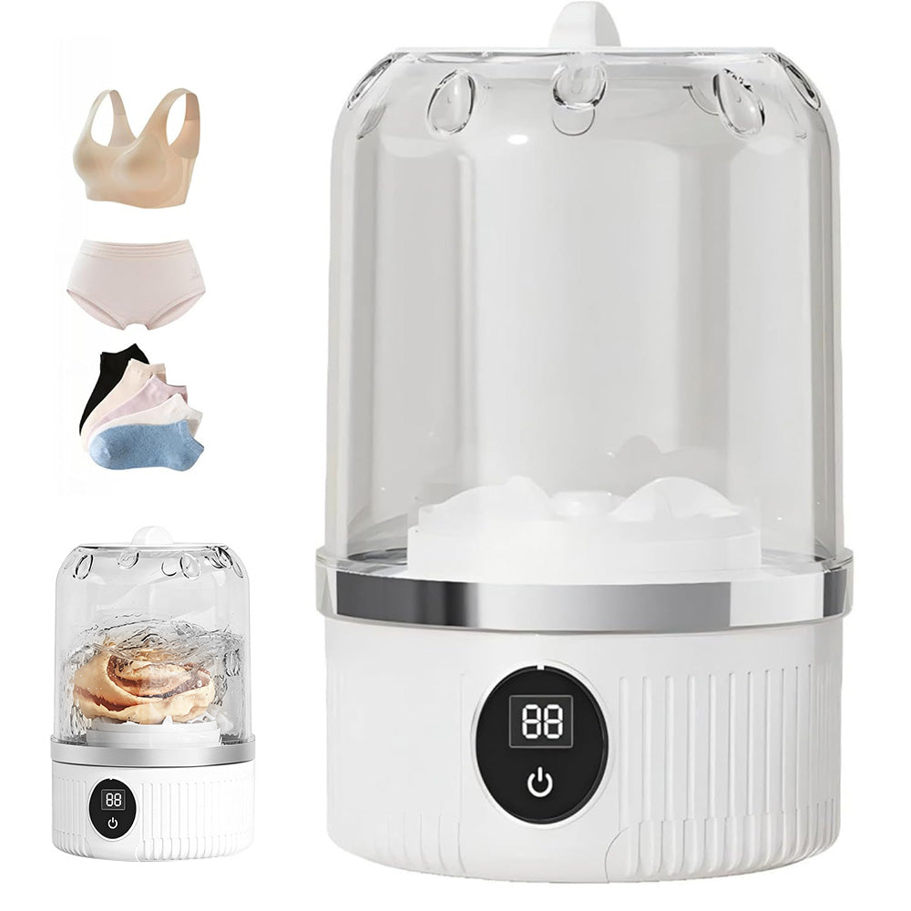 Portable Rechargeable Mini Washing Machine Small Clothes Washer for Travel Use