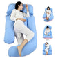 Pregnancy Pillows for Sleeping U Shaped Full Body Maternity Pillow with Removable Cover-Purple